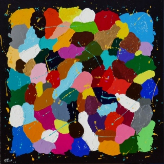Fleurs en bouquet  2025  90x90 - NOUVEAUTES 2025