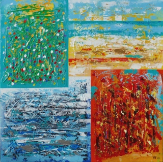 Les quatre saisons  - 90x90 - NOUVEAUTES 2026